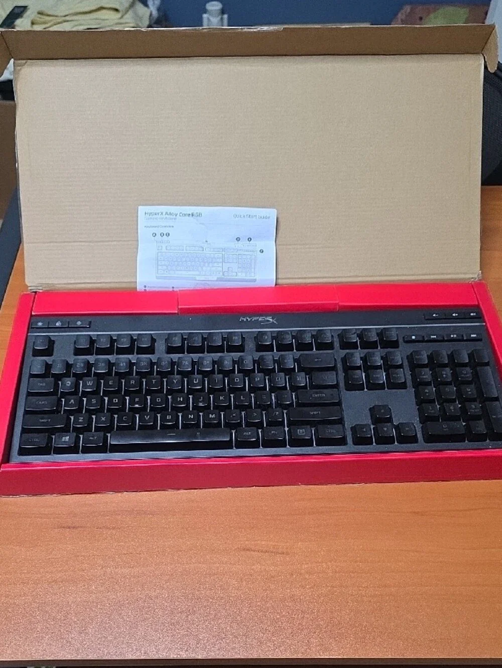 Hype Alloy Core RGB Gaming Keyboard - Black with Red Accent